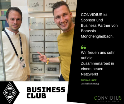 CONVIDIUS Sponsor und Business Partner von Borussia Mönchengladbach
